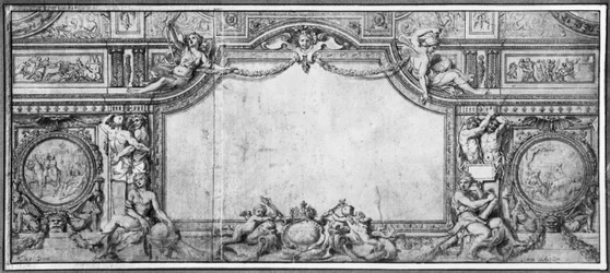 Progetto di soffitto decorato, c.1663